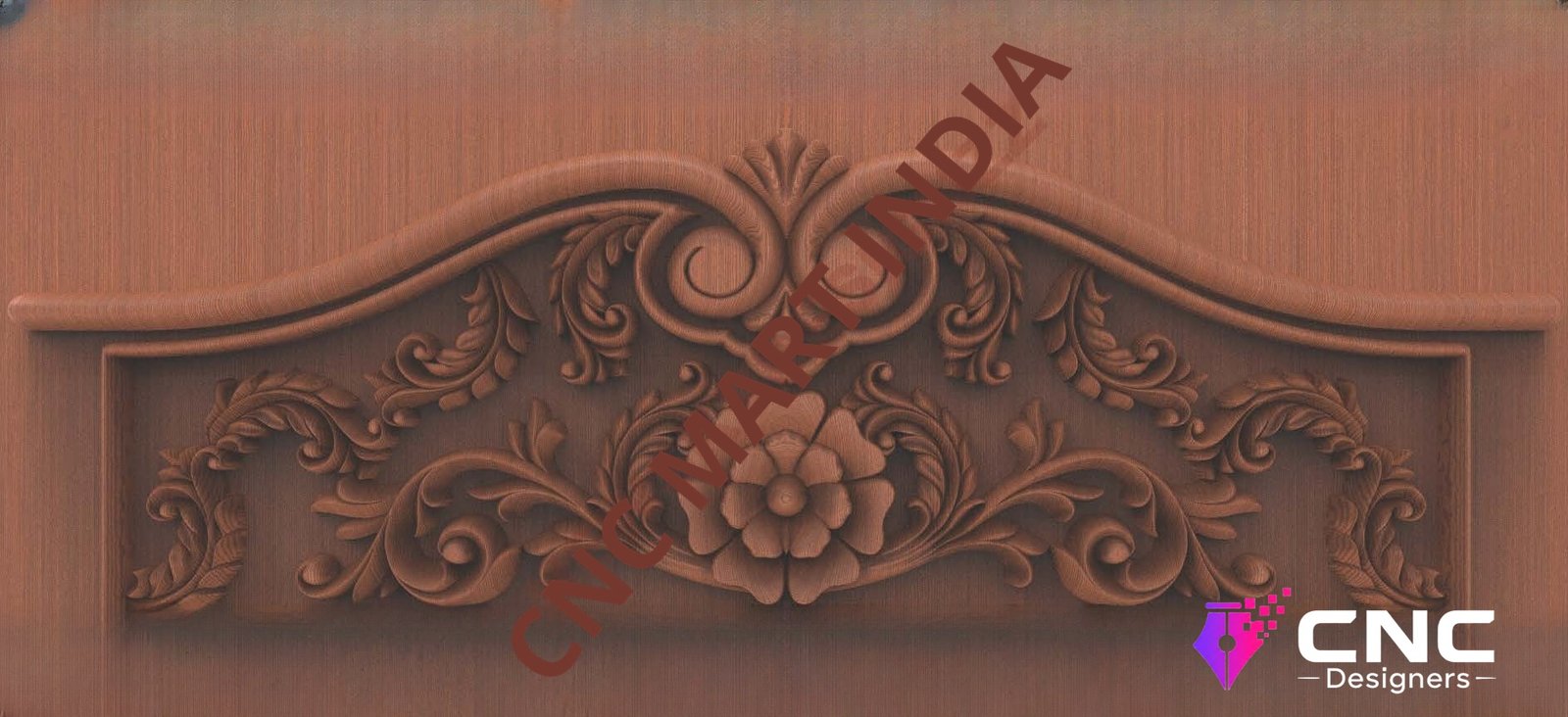 Beds & Sofa - BS-98 Floral Swirl Ornament Relief Carving 3D Model